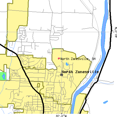 North Zanesville map