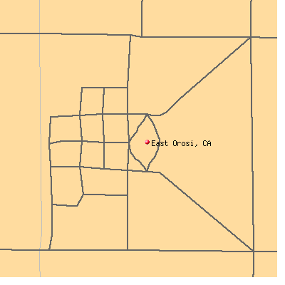 East Orosi map