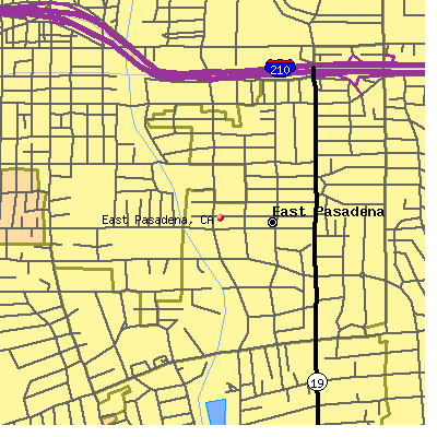 East Pasadena map
