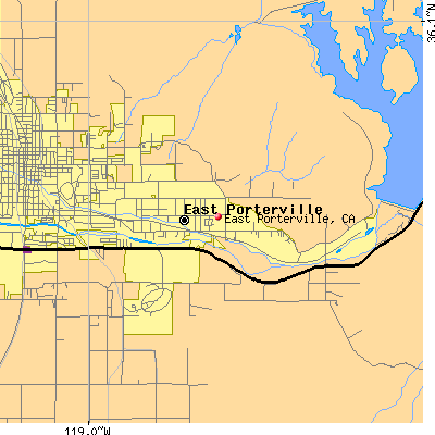 East Porterville map