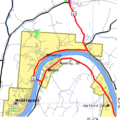 Pomeroy map