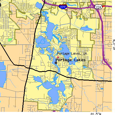 Portage Lakes map