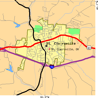 St. Clairsville map