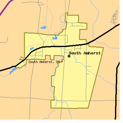 South Amherst map