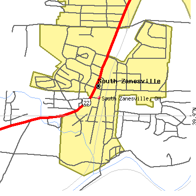 South Zanesville map