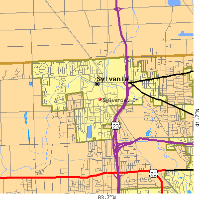 Sylvania map