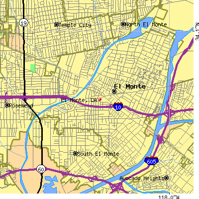 El Monte map