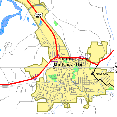 Uhrichsville map