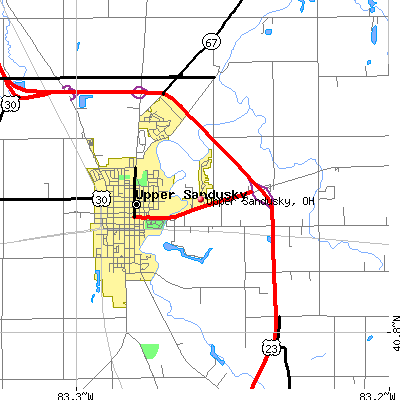 Upper Sandusky map