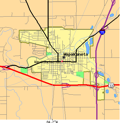 Wapakoneta map