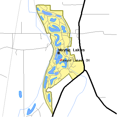 Wayne Lakes map