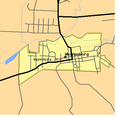 Waynesburg map