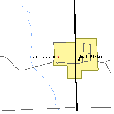 West Elkton map
