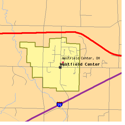 Westfield Center map