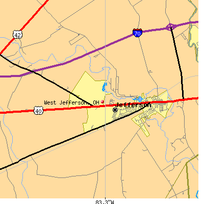 West Jefferson map