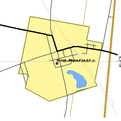 West Mansfield map