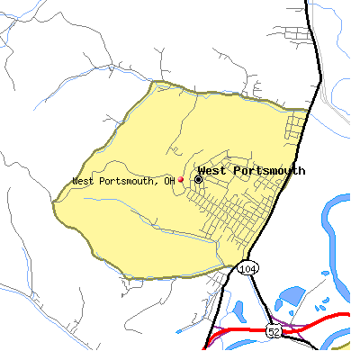 West Portsmouth map