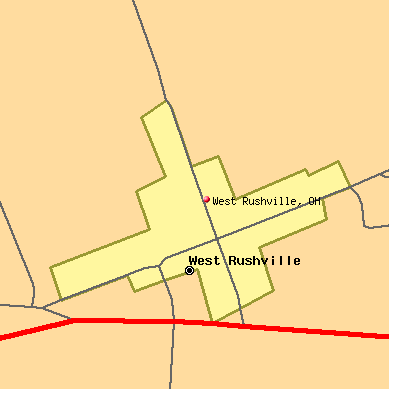 West Rushville map