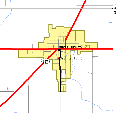 West Unity map
