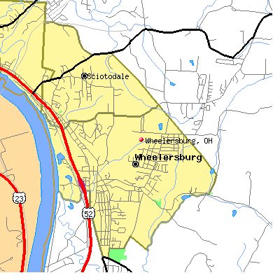 Wheelersburg map