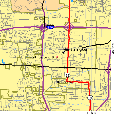 Worthington map