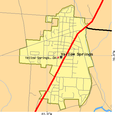 Yellow Springs map