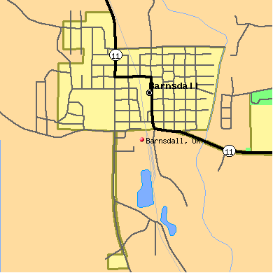 Barnsdall map