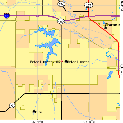 Bethel Acres map