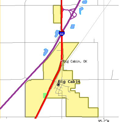 Big Cabin map