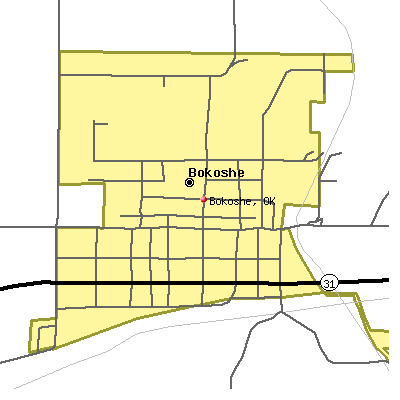 Bokoshe map