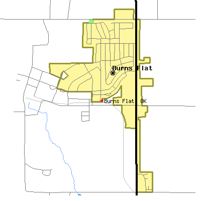 Burns Flat map