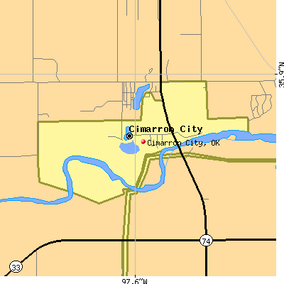Cimarron City map