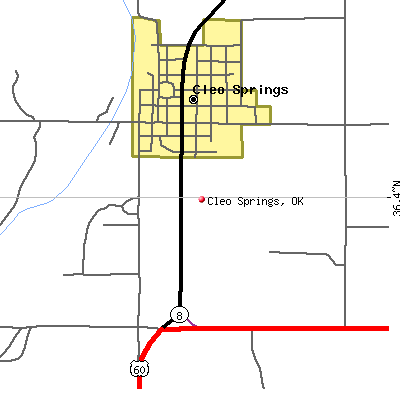 Cleo Springs map