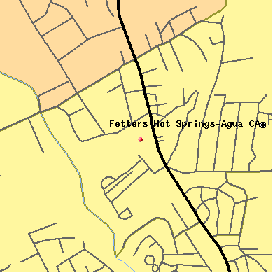 Fetters Hot Springs-Agua Caliente map