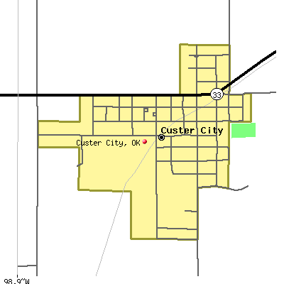 Custer City map