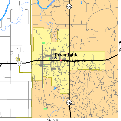 Drumright map