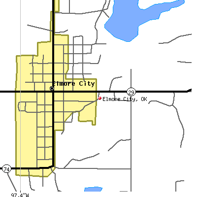 Elmore City map