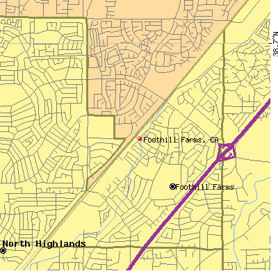 Foothill Farms map
