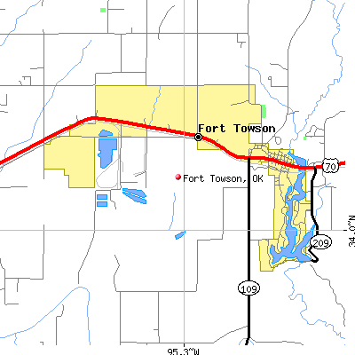 Fort Towson map