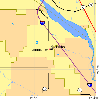 Goldsby map
