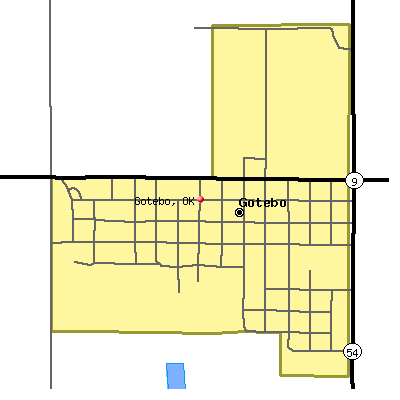 Gotebo map