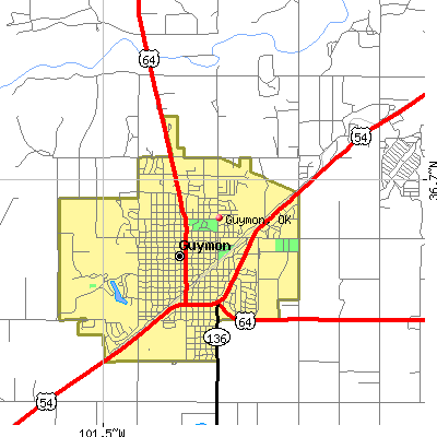 Guymon map