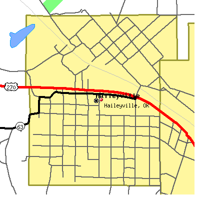 Haileyville map