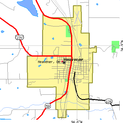 Heavener map