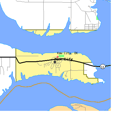 Kaw City map