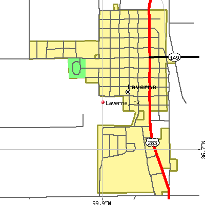 Laverne map