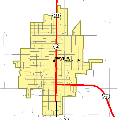 Mangum map