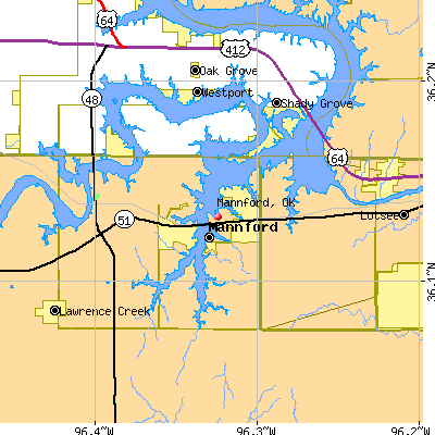 Mannford map