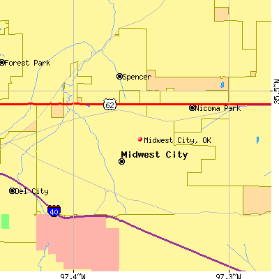 Midwest City map