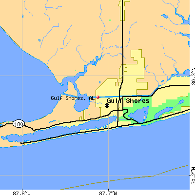 Gulf Shores map